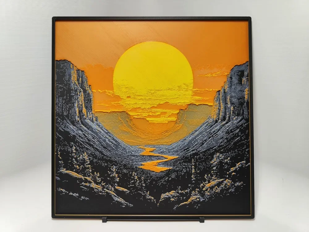 Grand Canyon at sunset - Hueforge by BeaN HueForge model: Grand Canyon at sunset - Hueforge by BeaN