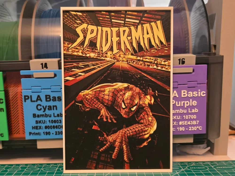 Spider-Man (2000) Game Poster - Hueforge Art by Lumpy3D HueForge model: Spider-Man (2000) Game Poster - Hueforge Art by Lumpy3D