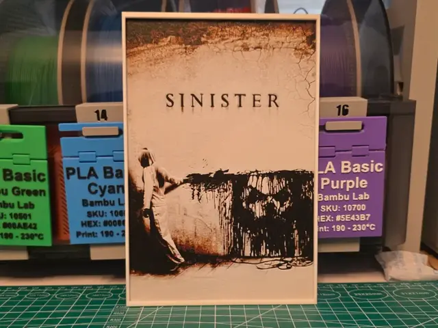 HueForge model: Sinister Movie Poster - Hueforge Art by Lumpy3D