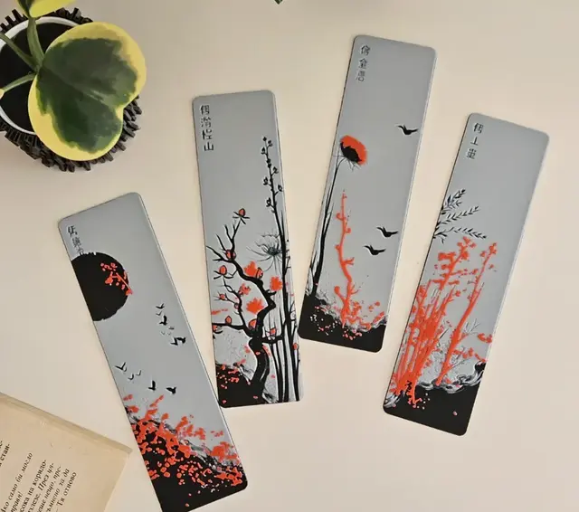 HueForge model: "Red Blossom" - Bookmarks Set by C3D