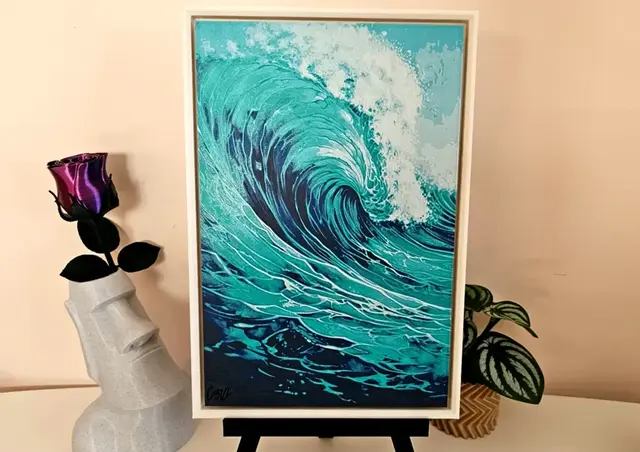 HueForge model: Eternal Wave 2 - Filament Painting by C3D