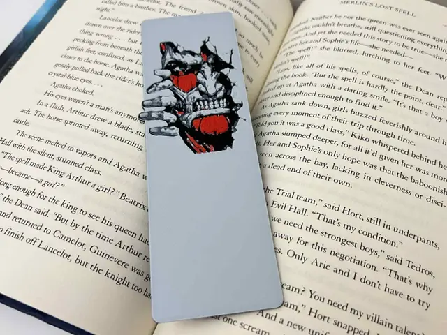 HueForge model: Colossal Titan in Wall, Attack on Titan Bookmark by 3djd