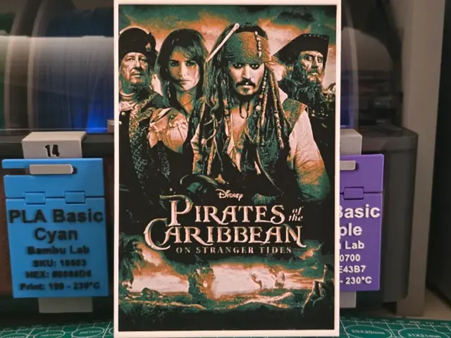 HueForge model: Pirates of the Caribbean: On Stranger Tides Poster by Lumpy3D