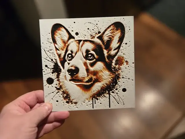 HueForge model: Graffiti Corgi Hueforge by 3Ree Printing