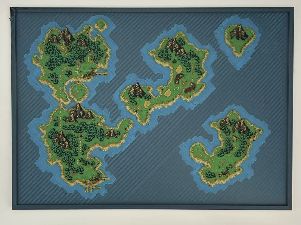 ChronoTrigger Present Day Map HueForge by CreativeDestructions HueForge model: ChronoTrigger Present Day Map HueForge by CreativeDestructions