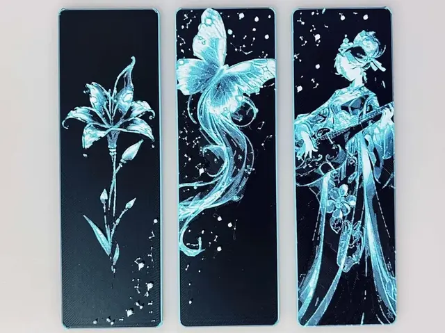 HueForge model: Light and Melody of a Maiden - Bookmark Set by 3djd