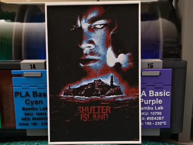 HueForge model: Shutter Island Movie Poster - Hueforge Art by Lumpy3D