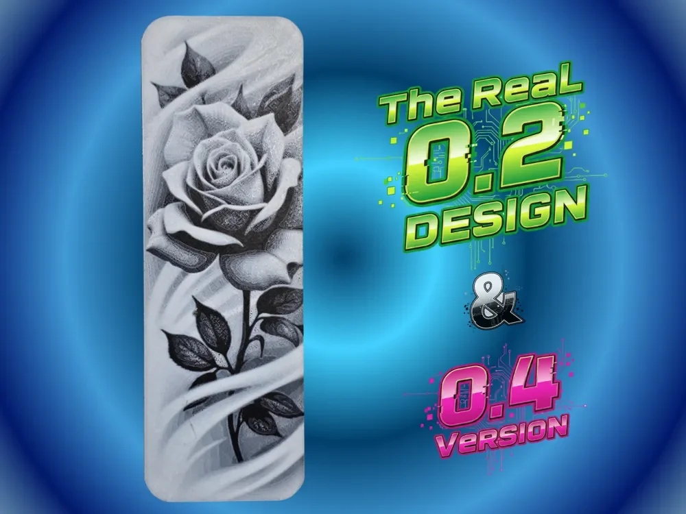 Flower Bookmark by Atrus Design HueForge model: Flower Bookmark by Atrus Design