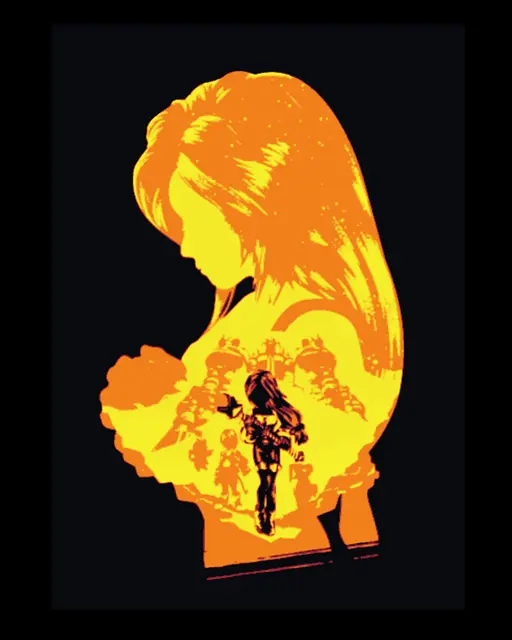 Final Fantasy VII Fan Artwork in Hueforge - Aerith Gainsborough Wall Art