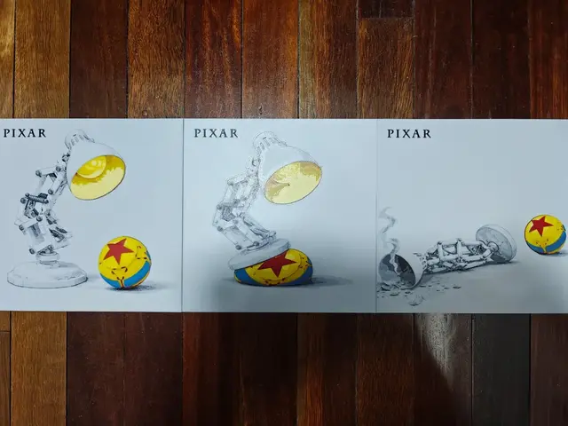 HueForge model: “The last jump” Disney Pixar Luxo Jr. and Ball by TheHueforgeLady