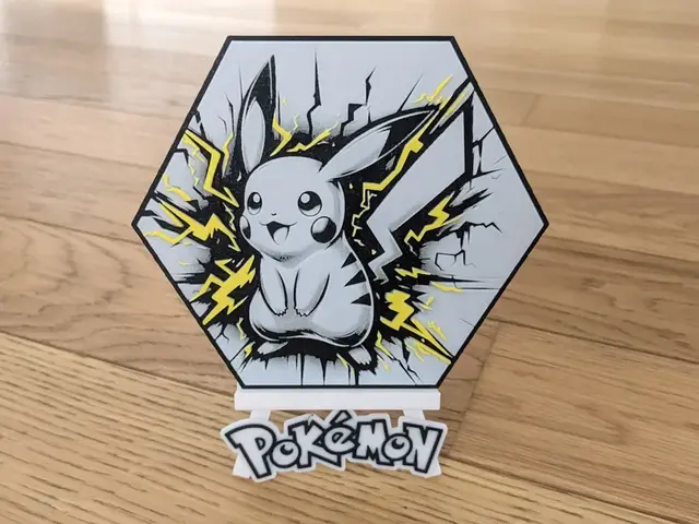 HueForge model: Pokemon Pikachu Eclair 2 Hueforge Hex Hexagon by Seb3D