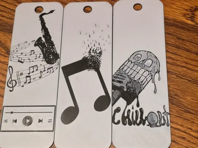 HueForge model: Music Bookmarks Set of 3 Hueforge 2 color No AMS by AirMechDesigns