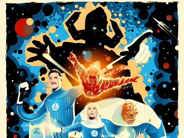 HueForge model: Fantastic Four Theatrical Poster 2025 Hueforge by 3D Gallery Realm