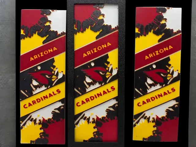 HueForge model: Arizona Cardinals 50mm x 150mm Bookmark by MythicHue's