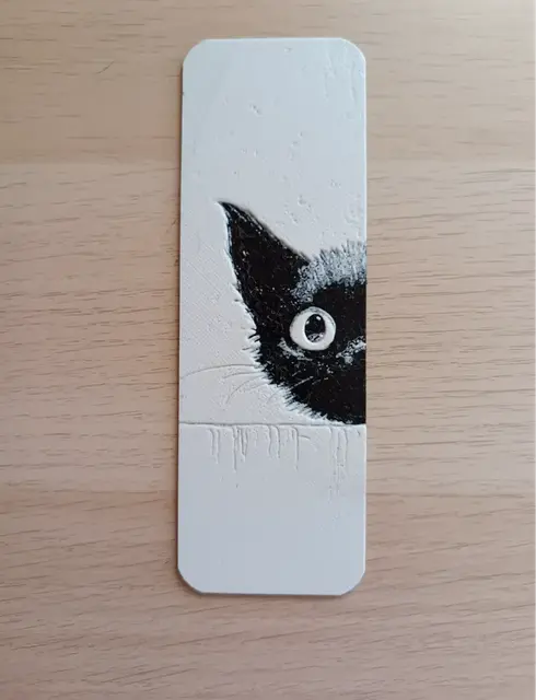 HueForge model: Curious Kitten Bookmark by Atrus Design