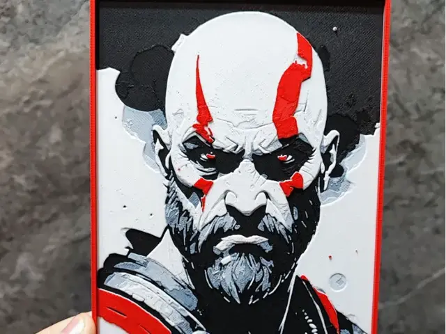 HueForge model: Kratos by Garuda3D