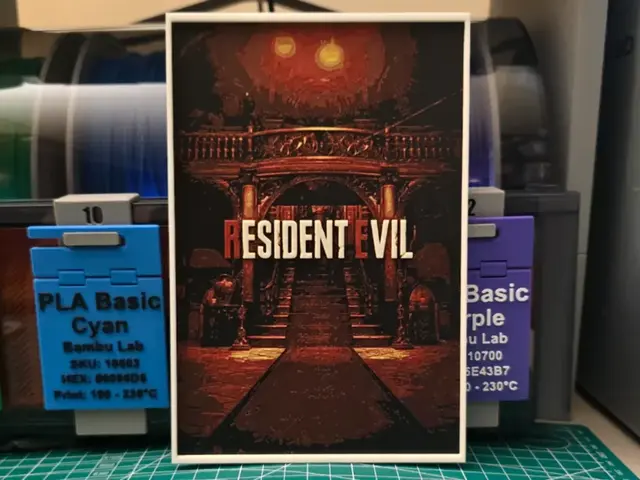 HueForge model: Resident Evil Game Poster - Hueforge Art by Lumpy3D
