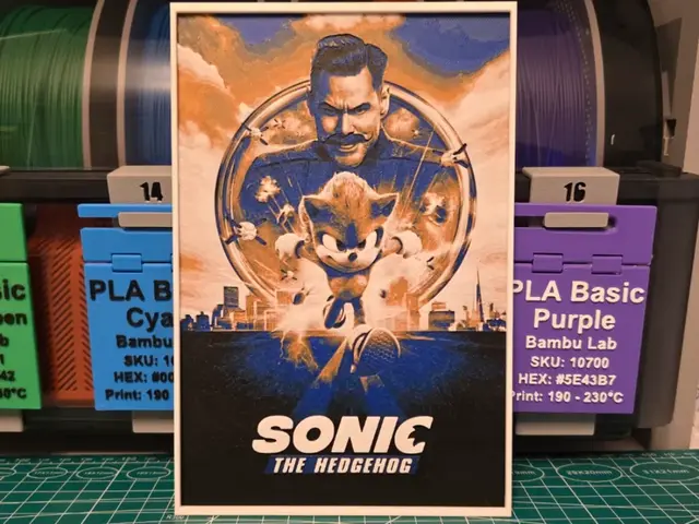 Sonic the Hedgehog Movie Poster - Hueforge Art