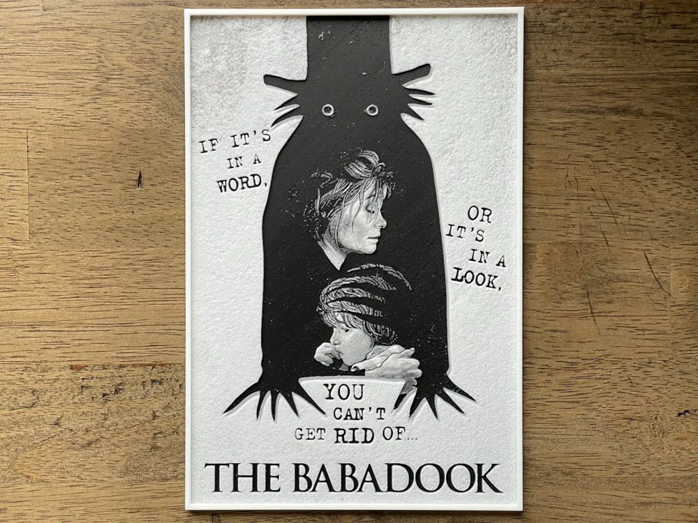 The Babadook (2014) Hueforge Movie Poster by NiiON HueForge model: The Babadook (2014) Hueforge Movie Poster by NiiON
