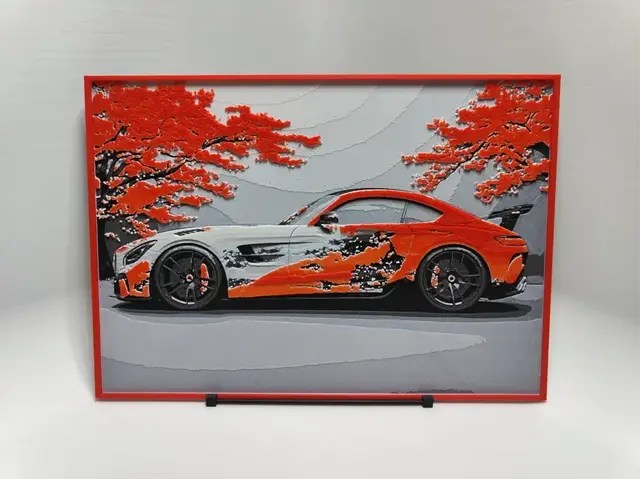 HueForge model: Mercedes-AMG GT R - 2019 - Hueforge by BeaN