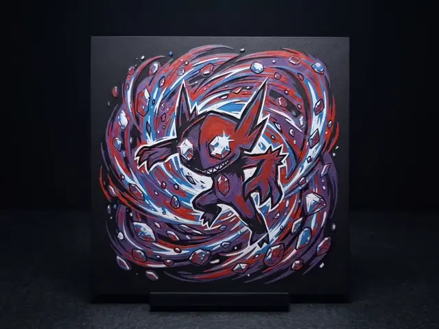 HueForge model: Sableye Swirl - Hueforge Wall Art by LED