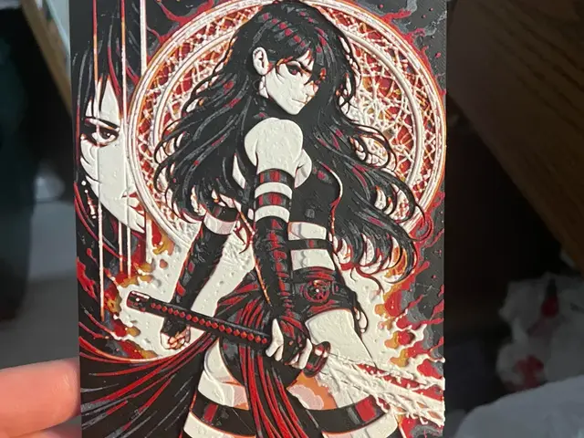 HueForge model: Psylocke Red Version Hueforge by Advancedtechworldwide