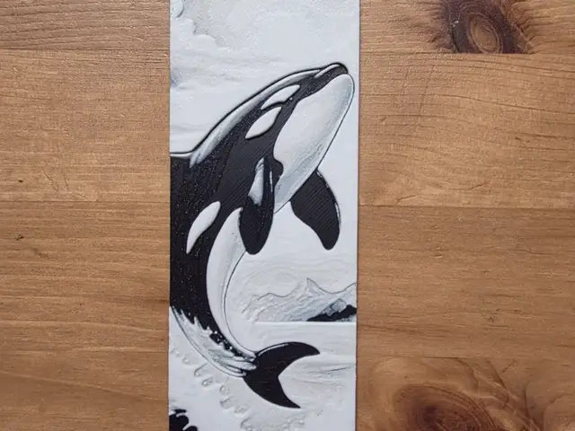 HueForge model: Whale Bookmark by Morganja