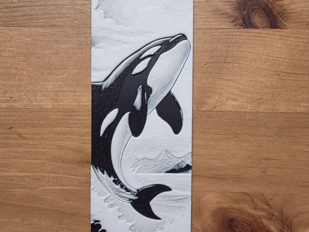 Whale Bookmark by Morganja HueForge model: Whale Bookmark by Morganja