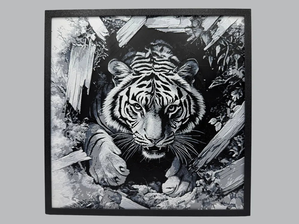 Crouching Tiger by Canadian Gamer HueForge model: Crouching Tiger by Canadian Gamer