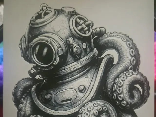 HueForge model: Octopus with divers helmet by Buntsta