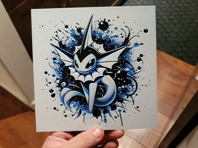 HueForge model: Graffiti Vaporeon Hueforge by 3Ree Printing