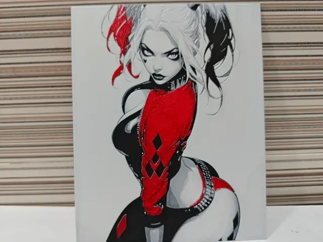 Harley Quinn's provocative pose