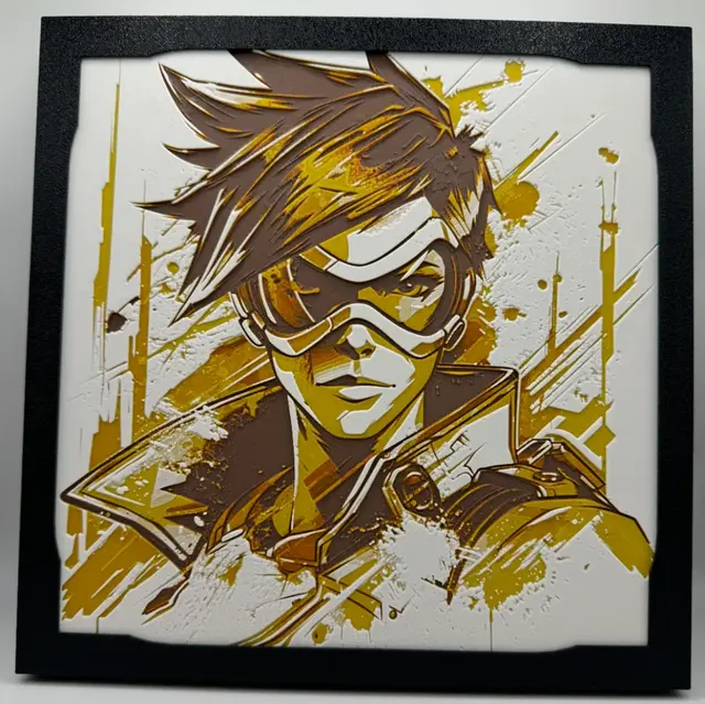 HueForge model: Overwatch - Tracer - Hueforge by Canadian Gamer