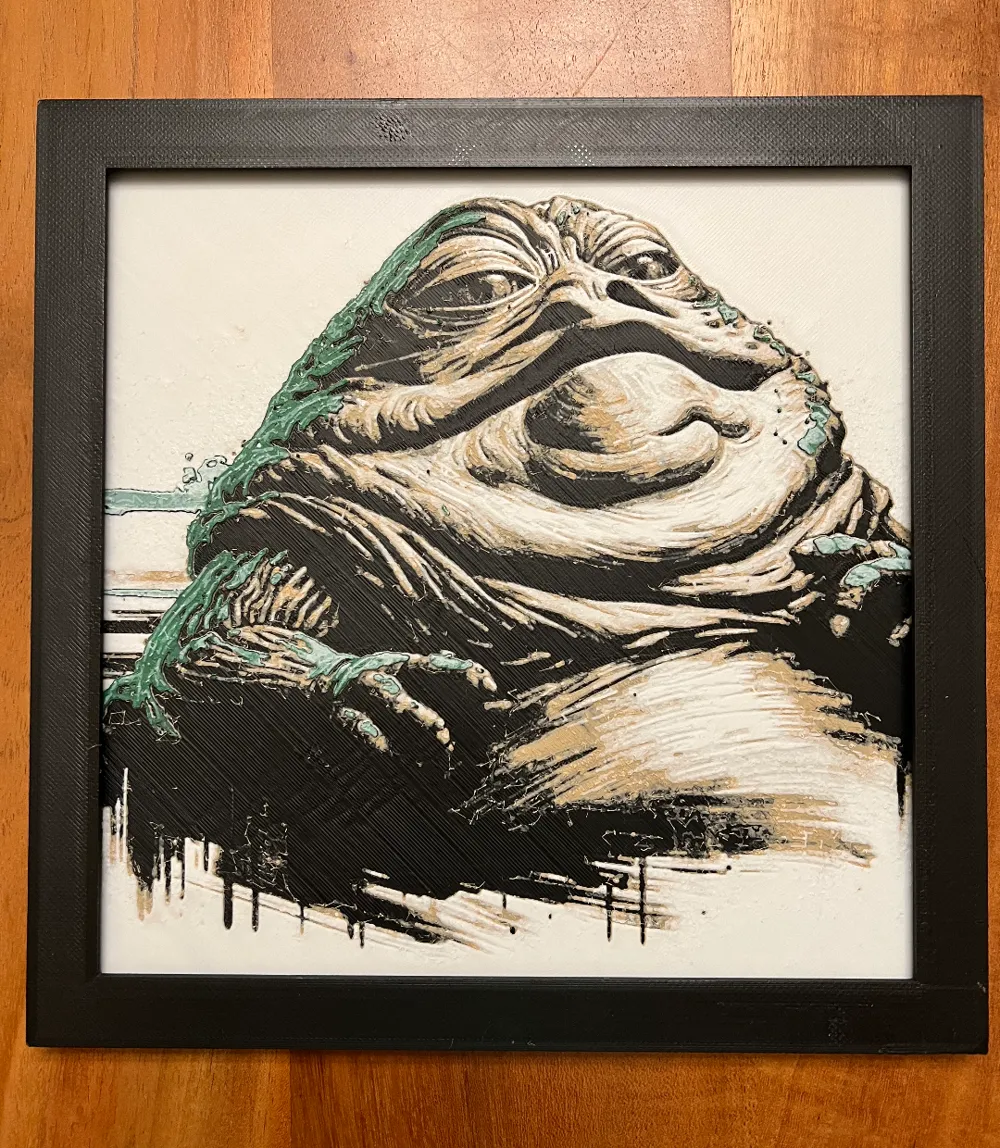 Jabba the Hutt by JustBe 3D Printing HueForge model: Jabba the Hutt by JustBe 3D Printing