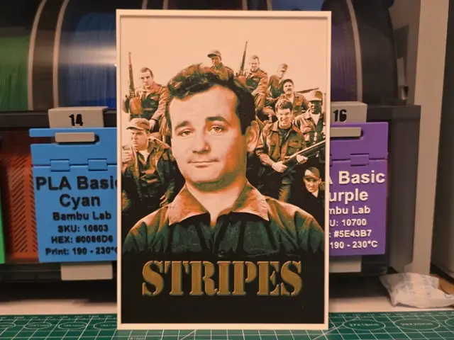 HueForge model: Stripes Movie Poster - Hueforge Art by Lumpy3D
