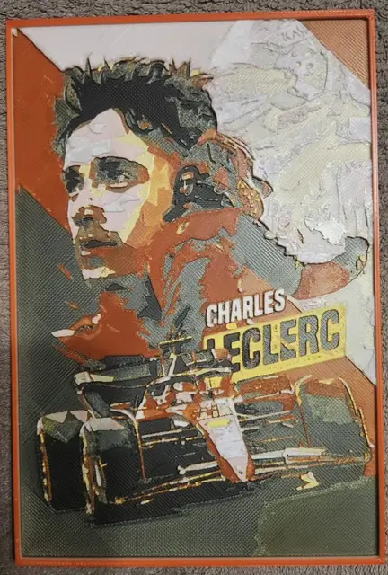 HueForge model: Charles Leclerc Ferrari - HueForge by keko