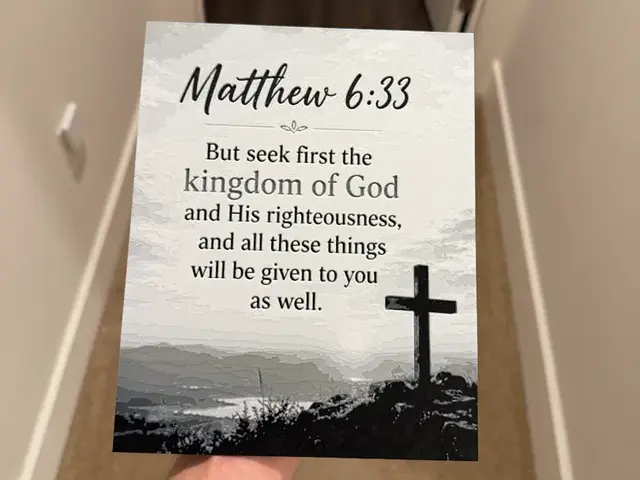 Matthew 6:33 Verse Art Huefore