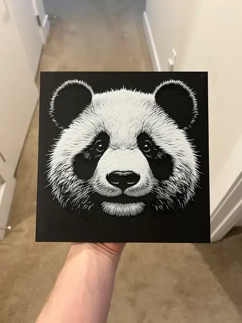 HueForge model: Panda Face Art Hueforge by RP47 Designs
