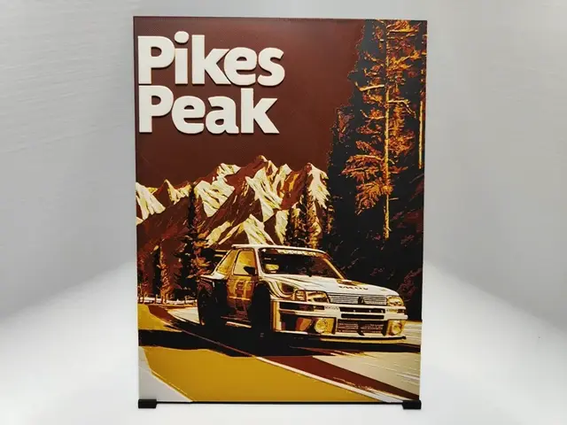 HueForge model: Pikes Peak Poster - Hueforge by BeaN