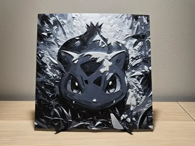 HueForge model: Bulbasaur / Bulbizarre Hueforge Pokemon by Kactus Fpv