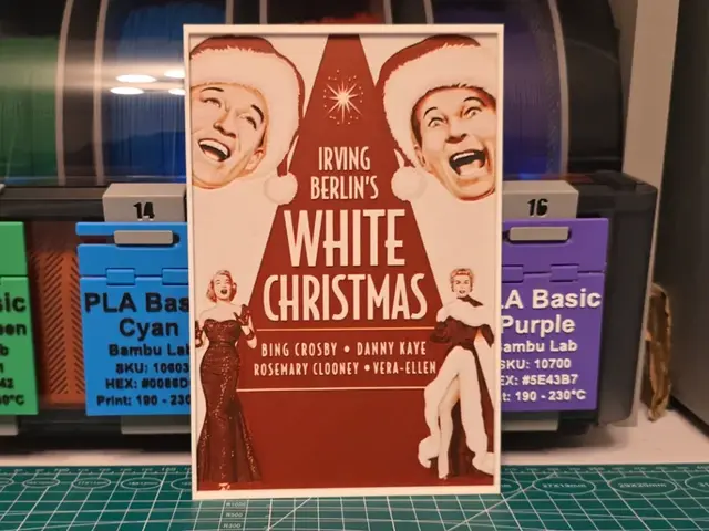 HueForge model: White Christmas Movie Poster - Hueforge Art by Lumpy3D