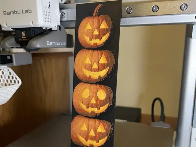 HueForge model: Halloween Jack o' Lantern Bookmark by 3D_Forged