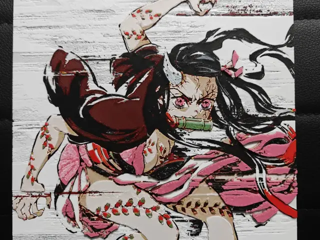 HueForge model: Nezuko Kamado Fighting by TheHueforgeLady