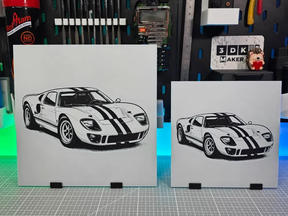 Ford GT40 - Hueforge - 3 Colors by Montoya Maker HueForge model: Ford GT40 - Hueforge - 3 Colors by Montoya Maker
