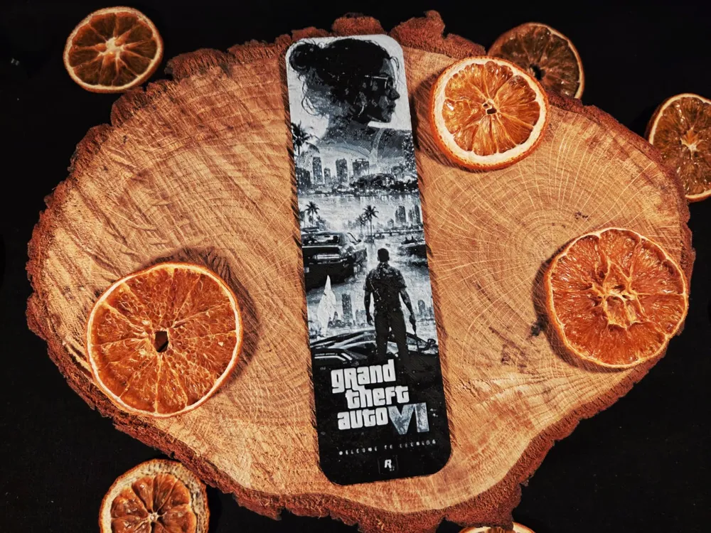 GTA 6 bookmark 2 by EternalDesigns3D HueForge model: GTA 6 bookmark 2 by EternalDesigns3D