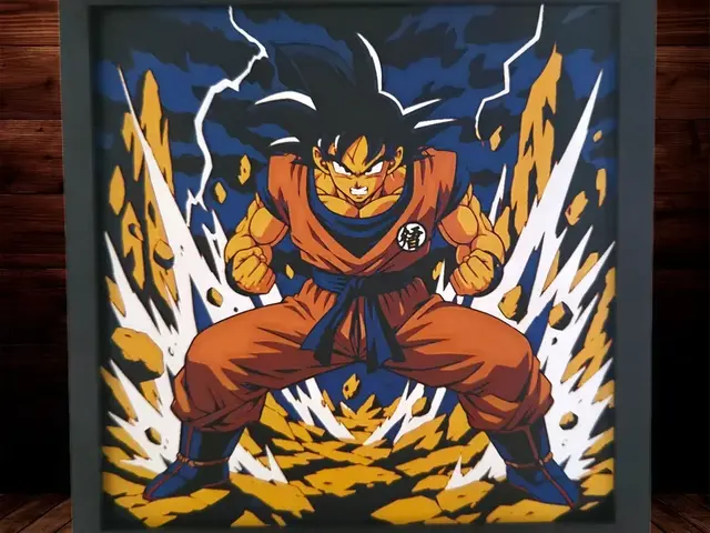 HueForge model: Goku version 2 by Side Quest Hues