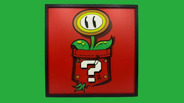 HueForge model: Pocket Power Up - Fire Flower - Super Mario Hueforge by Canadian Gamer