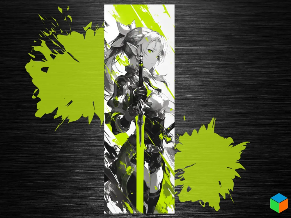 Leafa from Sword Art Online - Anime Bookmark by 3D Prints By Vic HueForge model: Leafa from Sword Art Online - Anime Bookmark by 3D Prints By Vic