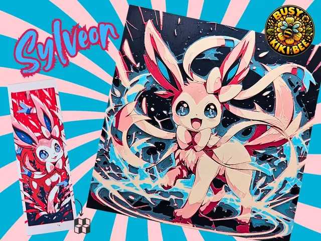 HueForge model: Sylveon (Pokemon bookmark) by BusyKikiBee