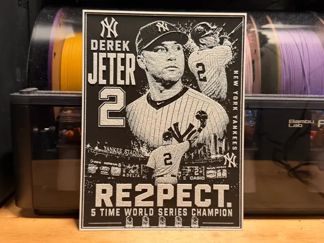 HueForge model: Derek Jeter Poster HueForge by liv_3d